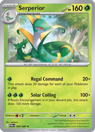 Serperior 006/088  - Reverse Holofoil ME03 Perfect Order - Rare
