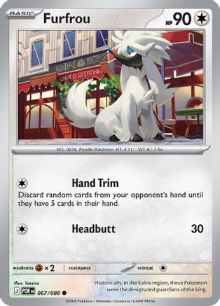 Furfrou 067/088  - Reverse Holofoil ME03 Perfect Order - Common