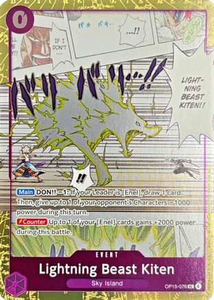 Lightning Beast Kiten (Dash Pack) (OP15-076) - Adventure on Kami's Island Foil