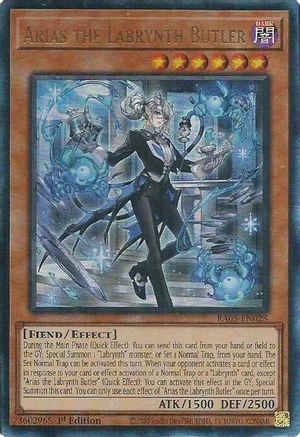 Arias the Labrynth Butler (PUR) (RA05-EN028) - Rarity Collection 5 1st Edition