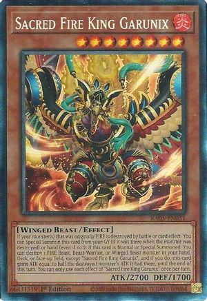 Sacred Fire King Garunix (PCR) (RA05-EN031) - Rarity Collection 5 1st Edition