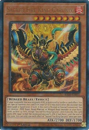 Sacred Fire King Garunix (PUR) (RA05-EN031) - Rarity Collection 5 1st Edition