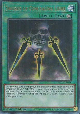 Swords of Concealing Light (PUR) (RA05-EN059) - Rarity Collection 5 1st Edition