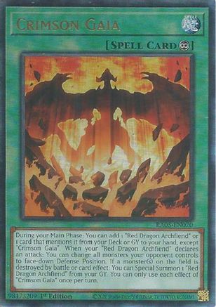 Crimson Gaia (PUR) (RA05-EN070) - Rarity Collection 5 1st Edition