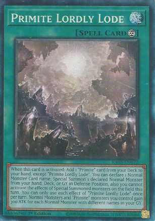 Primite Lordly Lode (PCR) (RA05-EN072) - Rarity Collection 5 1st Edition