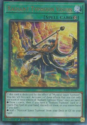 Radiant Typhoon Vision (PUR) (RA05-EN075) - Rarity Collection 5 1st Edition