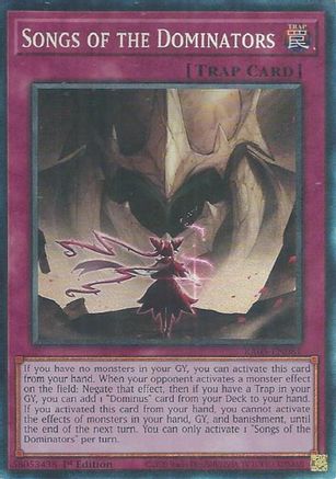 Songs of the Dominators (PCR) (RA05-EN081) - Rarity Collection 5 1st Edition