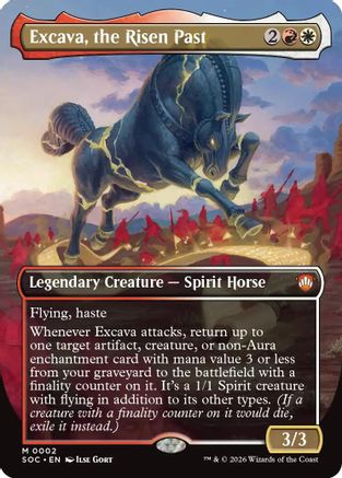 Excava, the Risen Past (Borderless) [Secrets of Strixhaven Commander]