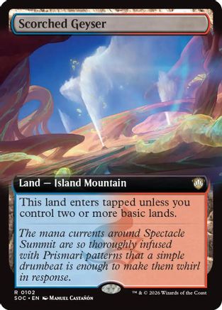 Scorched Geyser (Extended Art) [Secrets of Strixhaven Commander]