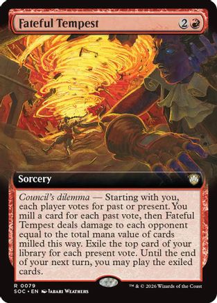 Fateful Tempest (Extended Art) [Secrets of Strixhaven Commander]