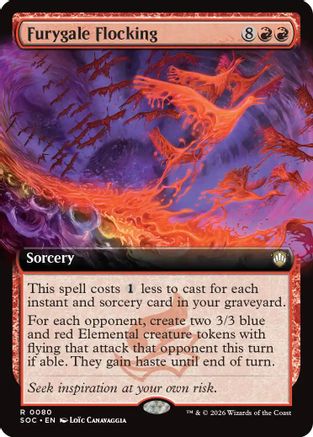 Furygale Flocking (Extended Art) [Secrets of Strixhaven Commander]