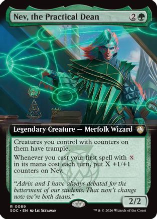 Nev, the Practical Dean (Extended Art) [Secrets of Strixhaven Commander]