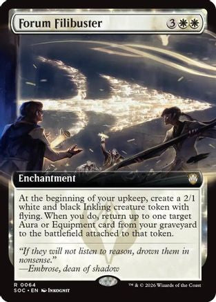 Forum Filibuster (Extended Art) [Secrets of Strixhaven Commander]