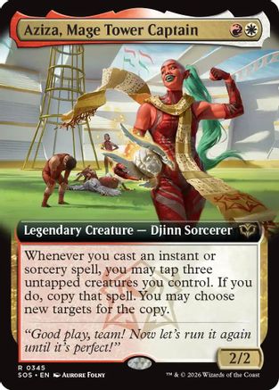 Aziza, Mage Tower Captain (Extended Art) [Secrets of Strixhaven]