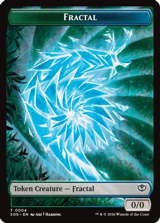 Fractal (0004) // Elemental (0002) Double-Sided Token [Secrets of Strixhaven Tokens]