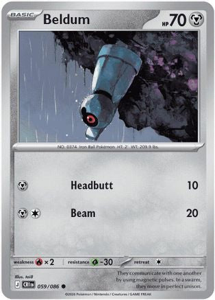 Beldum 059/086  ME04 Chaos Rising - Common