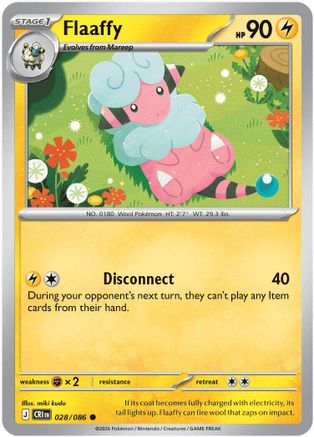 Flaaffy 028/086  - Reverse Holofoil ME04 Chaos Rising - Common