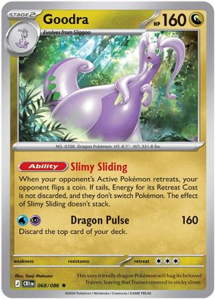 Goodra 068/086  - Reverse Holofoil ME04 Chaos Rising - Rare