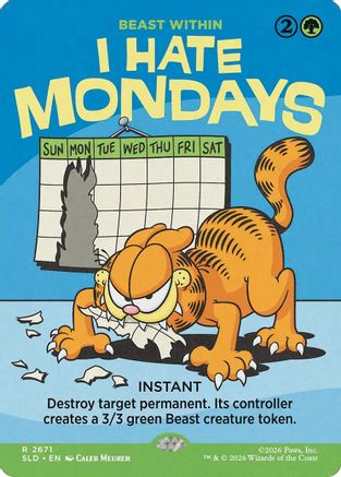 I Hate Mondays - Beast Within (SLD-2671) - Secret Lair Drop Series Foil