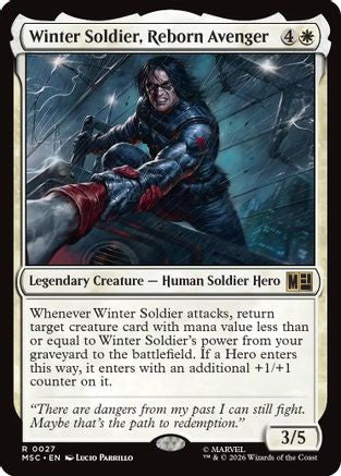Winter Soldier, Reborn Avenger (MSC-027) - Commander: Marvel Super Heroes