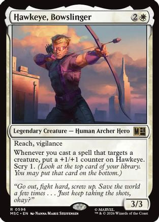 Hawkeye, Bowslinger (MSC-596) - Commander: Marvel Super Heroes Foil
