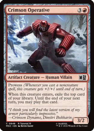 Crimson Operative (MSC-848) - Commander: Marvel Super Heroes