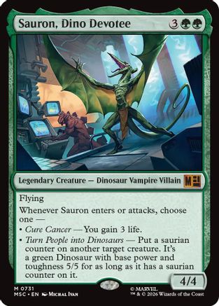 Sauron, Dino Devotee (MSC-731) - Commander: Marvel Super Heroes Foil
