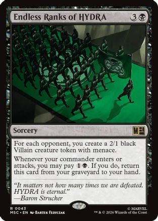 Endless Ranks of HYDRA (Surge Foil) (MSC-043) - Commander: Marvel Super Heroes Foil