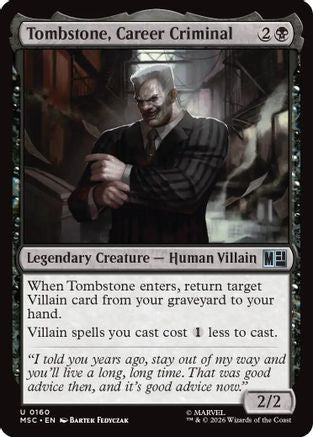 Tombstone, Career Criminal (0160) (Surge Foil) (MSC-160) - Commander: Marvel Super Heroes Foil