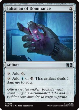 Talisman of Dominance (Surge Foil) (MSC-219) - Commander: Marvel Super Heroes Foil