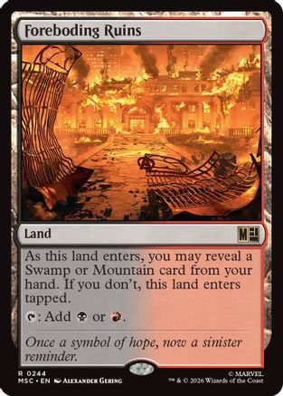 Foreboding Ruins (Surge Foil) (MSC-244) - Commander: Marvel Super Heroes Foil