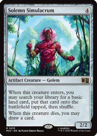 Solemn Simulacrum (Surge Foil) (MSC-215) - Commander: Marvel Super Heroes Foil