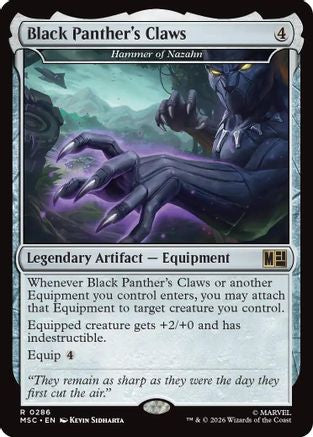 Black Panther's Claws - Hammer of Nazahn (Surge Foil) (MSC-286) - Commander: Marvel Super Heroes Foil