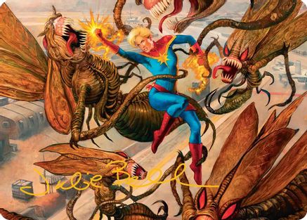 Captain Marvel, Apex Avenger Art Card (Gold-Stamped Signature) (AAMSH-036) - Art Series: Marvel Super Heroes