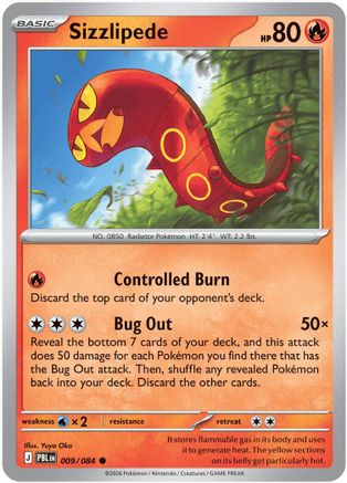 Sizzlipede 009/084  ME05 Pitch Black - Common