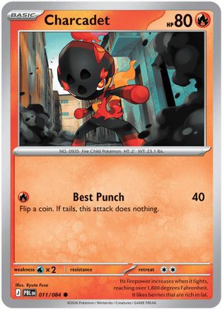 Charcadet 011/084  - Reverse Holofoil ME05 Pitch Black - Common