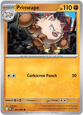 Primeape 043/084  ME05 Pitch Black - Common