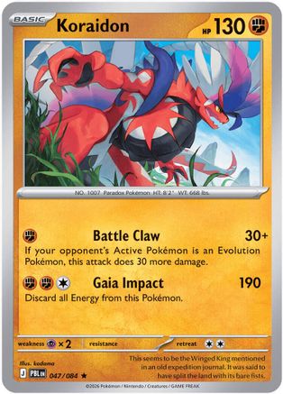 Koraidon 047/084  - Holofoil ME05 Pitch Black - Rare