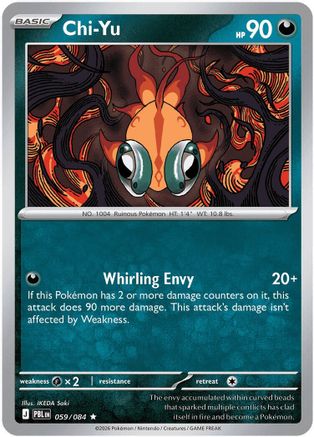Chi-Yu 059/084  - Reverse Holofoil ME05 Pitch Black - Rare