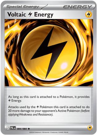Voltaic Lightning Energy 084/084  - Reverse Holofoil ME05 Pitch Black - Rare
