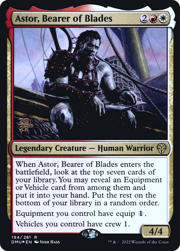 Astor, Bearer of Blades [Dominaria United Prerelease Promos]