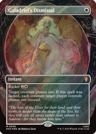 Galadriel's Dismissal (Borderless) (Surge Foil) (HOC-056) - The Hobbit: Eternal-Legal Foil