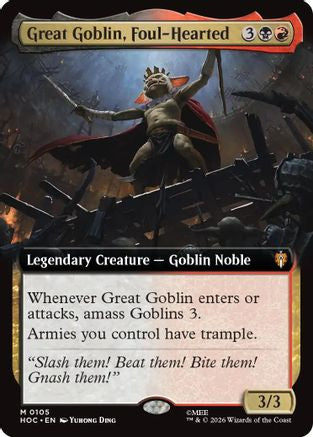Great Goblin, Foul-Hearted (Extended Art) (HOC-105) - The Hobbit: Eternal-Legal Foil