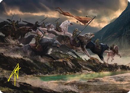 Tide of Fury and Disorder Art Card (Gold-Stamped Signature) (ASHOB-053) - Art Series: The Hobbit