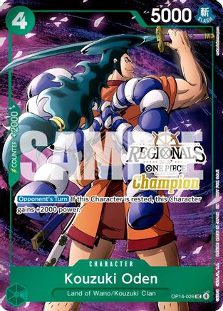 Kouzuki Oden (Regionals Champion Card Set 26-27 Vol.2) (OP14-026) - One Piece Promotion Cards Foil