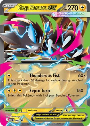 Mega Zeraora ex 089  - Holofoil ME Mega Evolution Promo - Promo