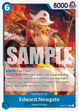 Edward.Newgate (040) (OP17-040) - The World's Strongest Warriors Foil