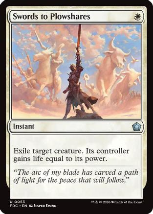 Swords to Plowshares (FDC-053) - Commander: Foundations