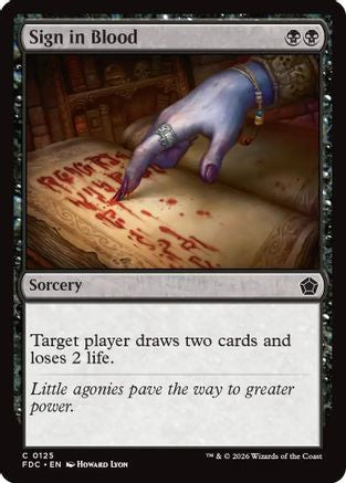 Sign in Blood (FDC-125) - Commander: Foundations