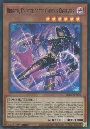 Hubrow, Founder of the Ominous Observers (BETB-EN030) - Beyond the Brave 1st Edition